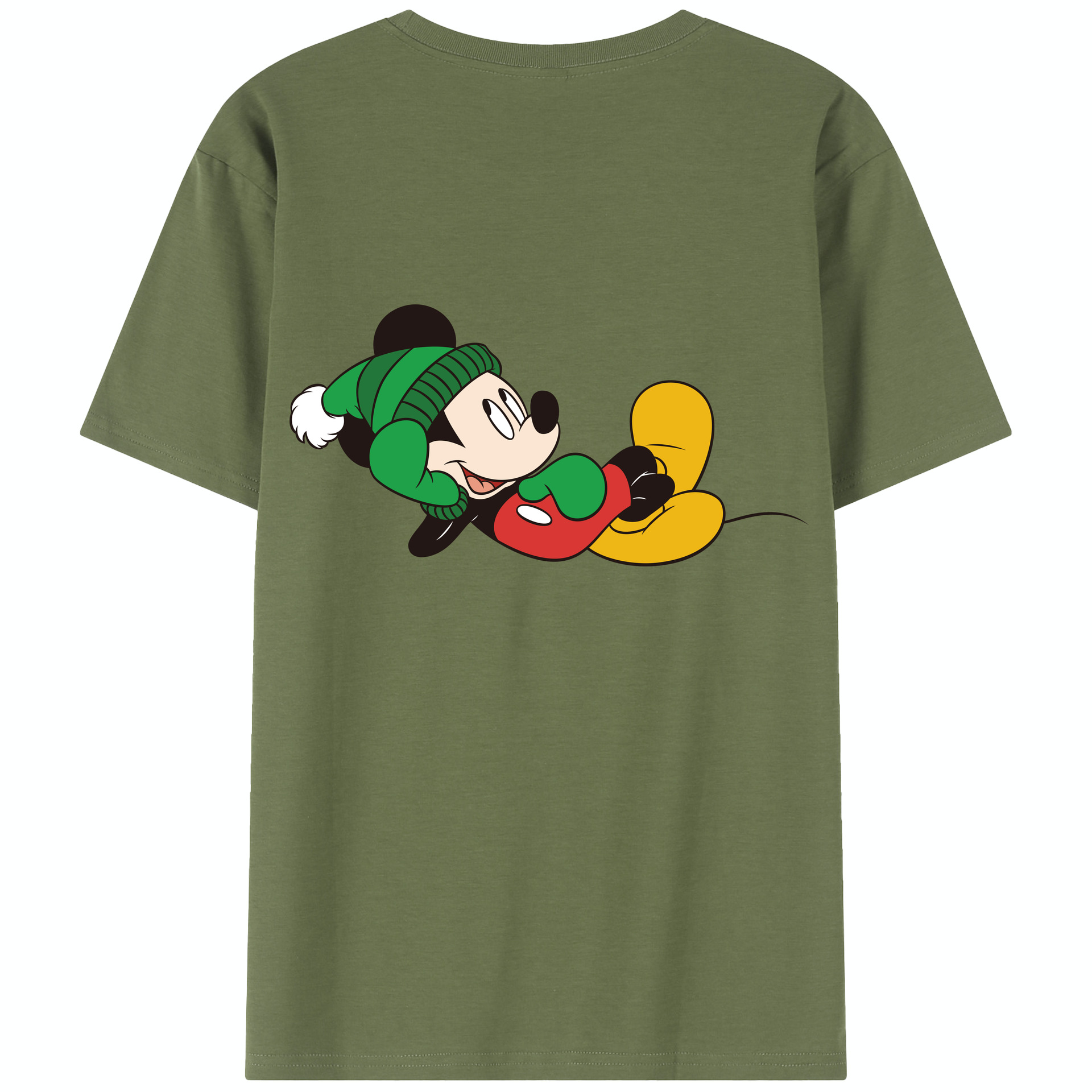 （画像用） ミッキーマウス Mickey Mouse 綿100％半袖Tシャツ（背面プリント）